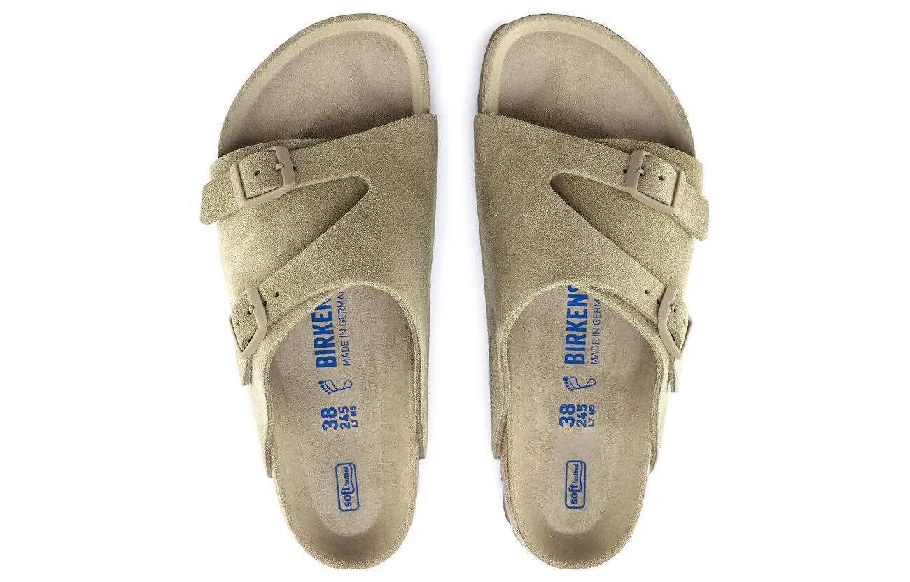 Birkenstock Zurich Soft Footbed Suede Sandals'Faded Khaki' 1019197 sold by KicksCrew product image thumbnail 4