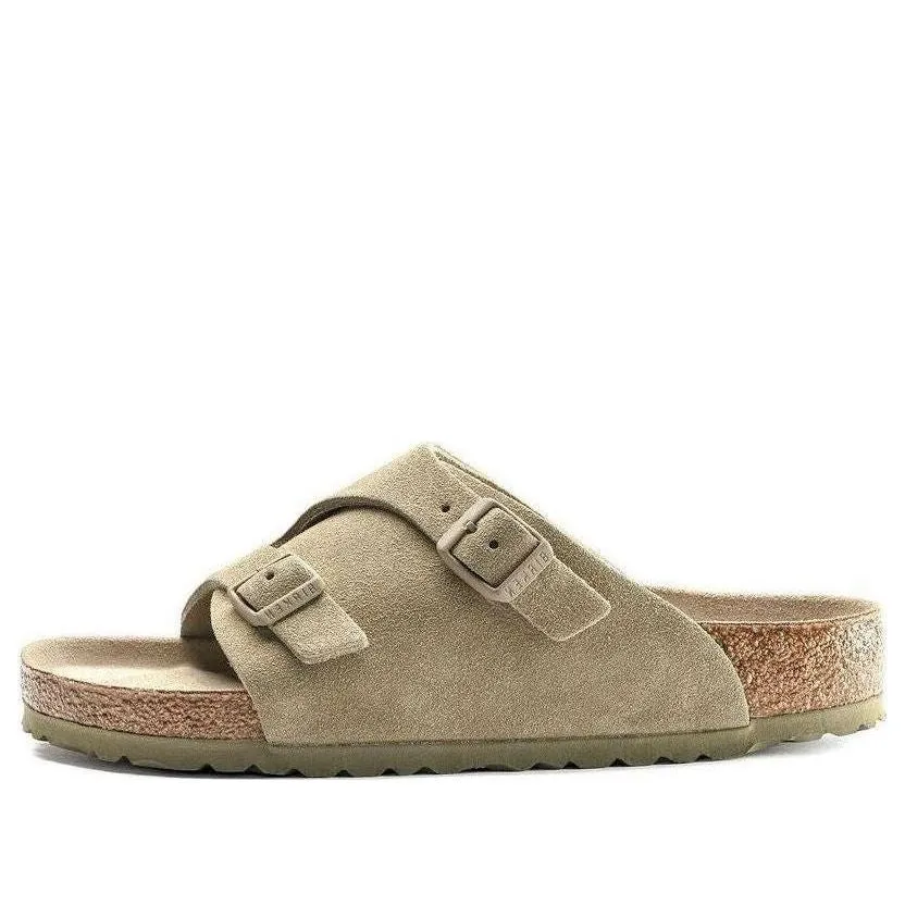 Birkenstock Zurich Soft Footbed Suede Sandals'Faded Khaki' 1019197 sold by KicksCrew
