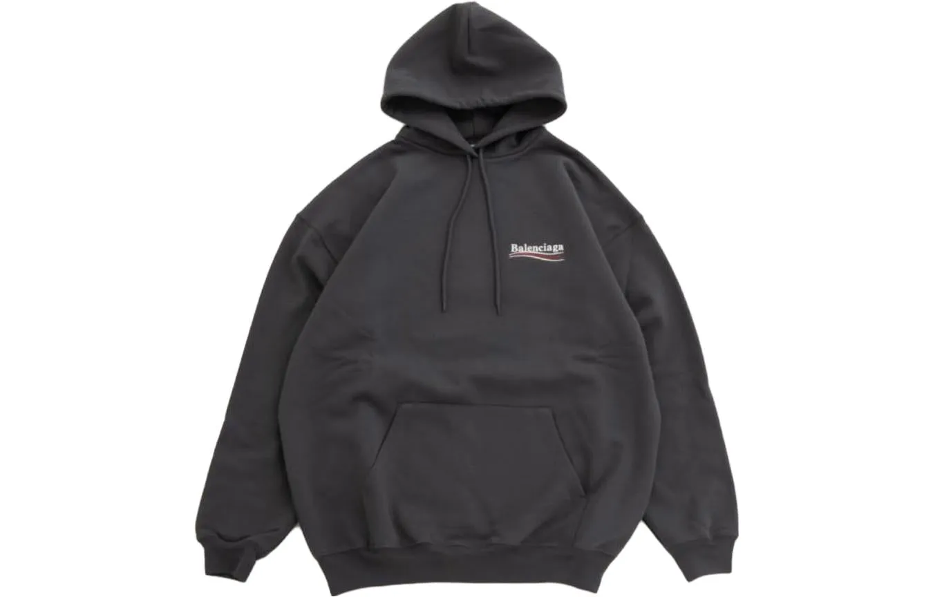Balenciaga Political Campaign Medium Fit Hoodie 'Black' 578135TKVI91070 sold by KicksCrew product image thumbnail 2