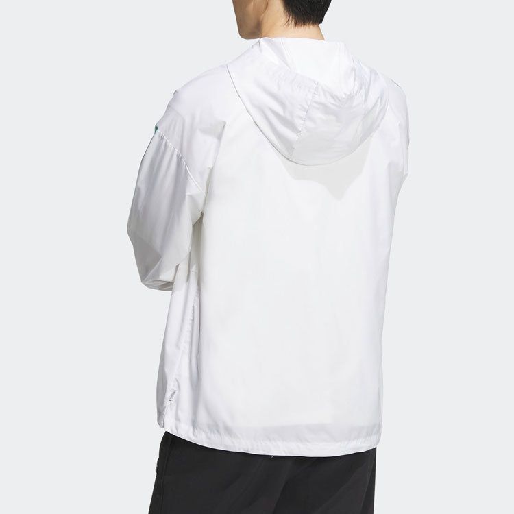 Adidas Neo Essentials Windbreaker Jackets 'White Green' IA4963 sold by KicksCrew product image thumbnail 2