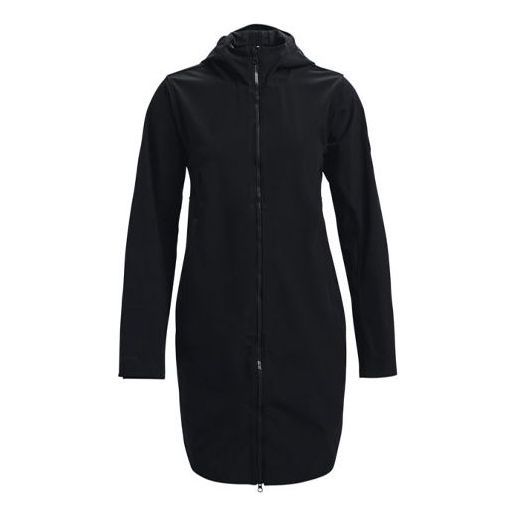 (WMNS) Under Armour Rush Shell Casual Mid-Length Hooded Jacket 'Black' 1364906-001 sold by KicksCrew