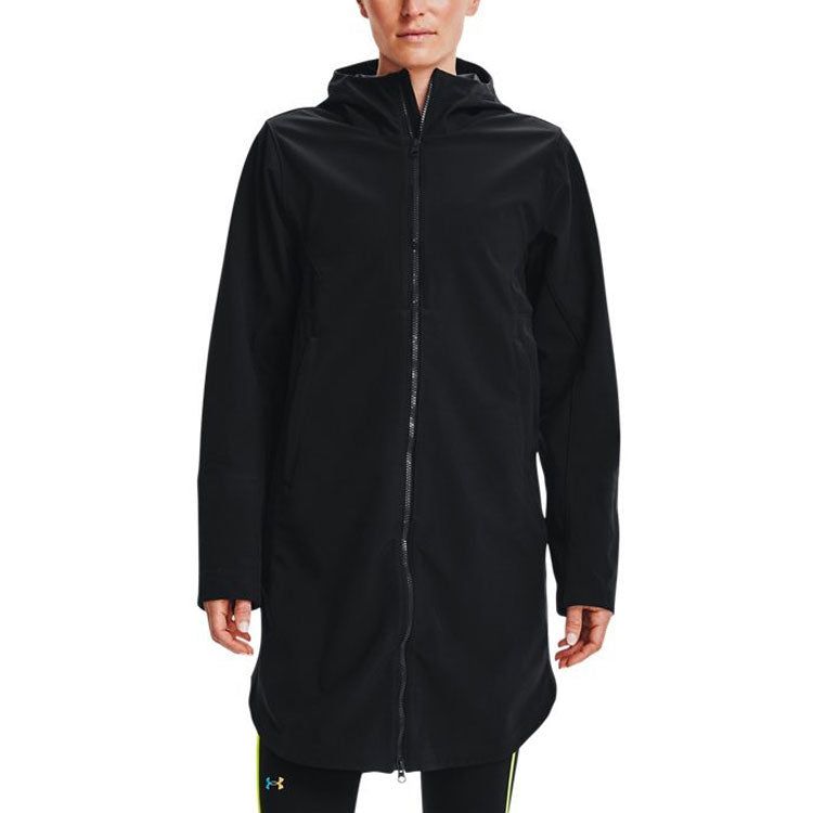 (WMNS) Under Armour Rush Shell Casual Mid-Length Hooded Jacket 'Black' 1364906-001 sold by KicksCrew product image thumbnail 4