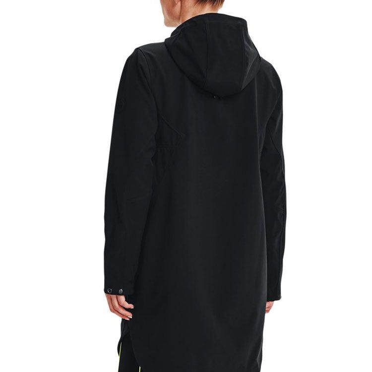 (WMNS) Under Armour Rush Shell Casual Mid-Length Hooded Jacket 'Black' 1364906-001 sold by KicksCrew product image thumbnail 5