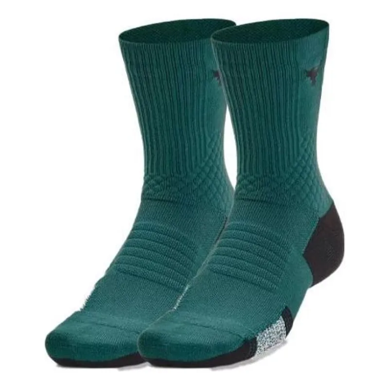 Under Armour Armourdry Playmaker Mid-Crew Socks 'Green' 1376230-722 sold by KicksCrew