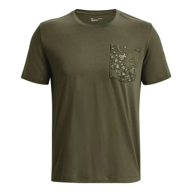 Under Armour Printed Pocket Tee 'Olive Green' 1376204-391 sold by KicksCrew