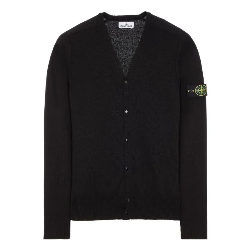 STONE ISLAND Raw Hand Cotton Knitted Cardigan 'Black' 7815527D3-V0029 sold by KicksCrew