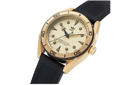 adidas Unisex Black Silicone Strap Watch 'Black Gold' AOFH220022I sold by KicksCrew