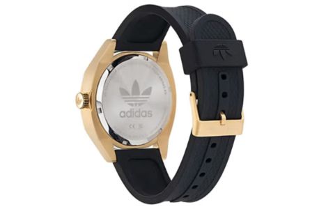 adidas Unisex Black Silicone Strap Watch 'Black Gold' AOFH220022I sold by KicksCrew
