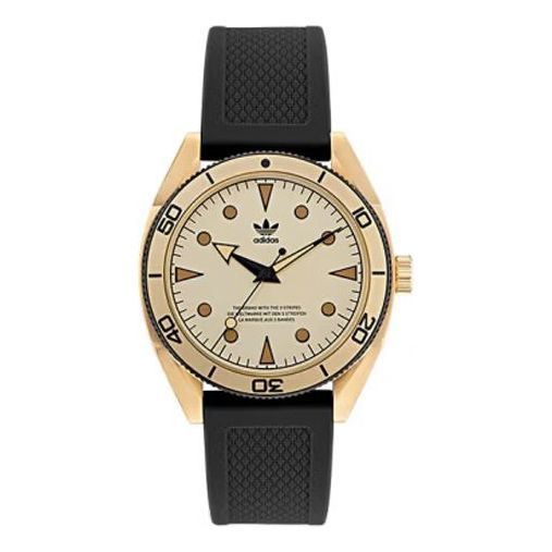 adidas Unisex Black Silicone Strap Watch 'Black Gold' AOFH220022I sold by KicksCrew