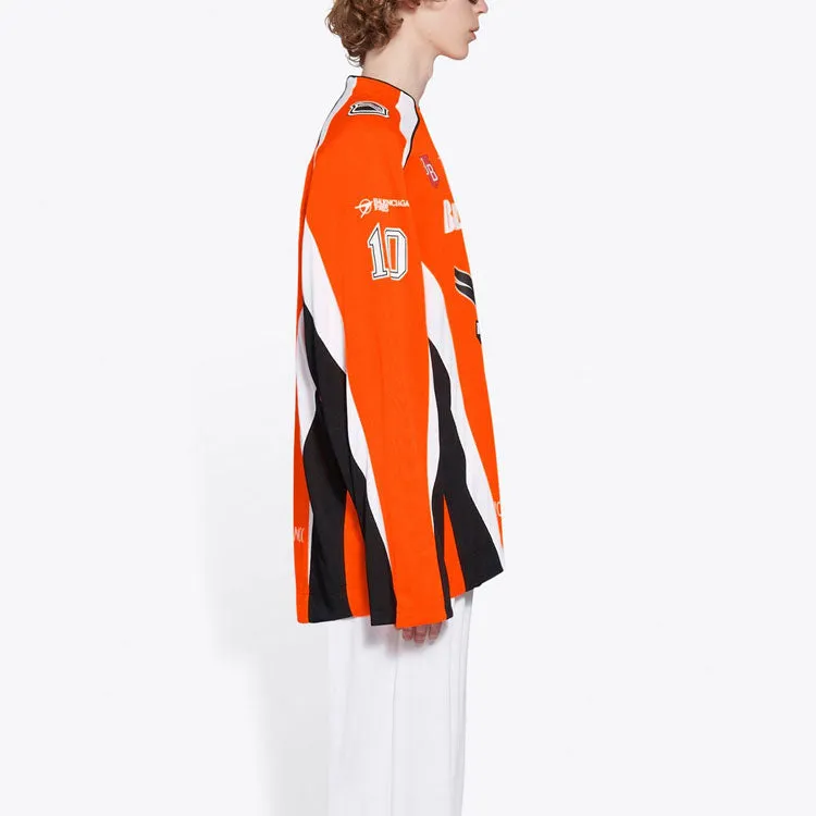 Balenciaga Hockey Panelled Long Sleeve Jersey T-shirt 'Orange' 657105TKV247074 sold by KicksCrew product image thumbnail 4