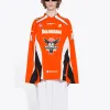 Balenciaga Hockey Panelled Long Sleeve Jersey T-shirt 'Orange' 657105TKV247074 sold by KicksCrew