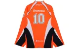 Balenciaga Hockey Panelled Long Sleeve Jersey T-shirt 'Orange' 657105TKV247074 sold by KicksCrew