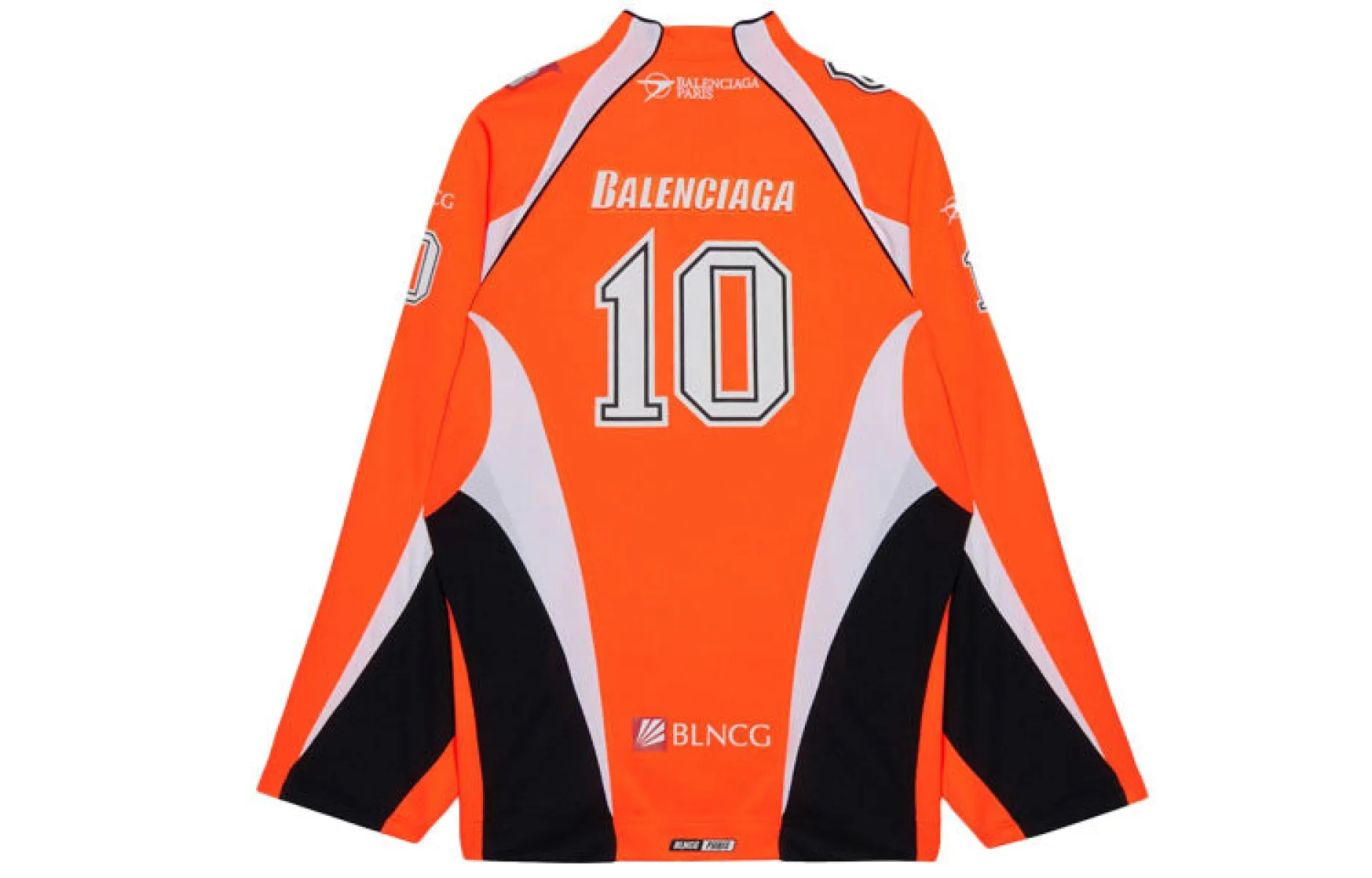Balenciaga Hockey Panelled Long Sleeve Jersey T-shirt 'Orange