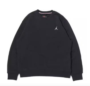 Jordan Essentials Fleece Crewneck Sweatshirt 'Black' FJ7777-010 sold by KicksCrew