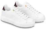 (WMNS) LOUIS VUITTON Time Out Trainers 'White Logo with Monogram' 1AAP6D sold by KicksCrew