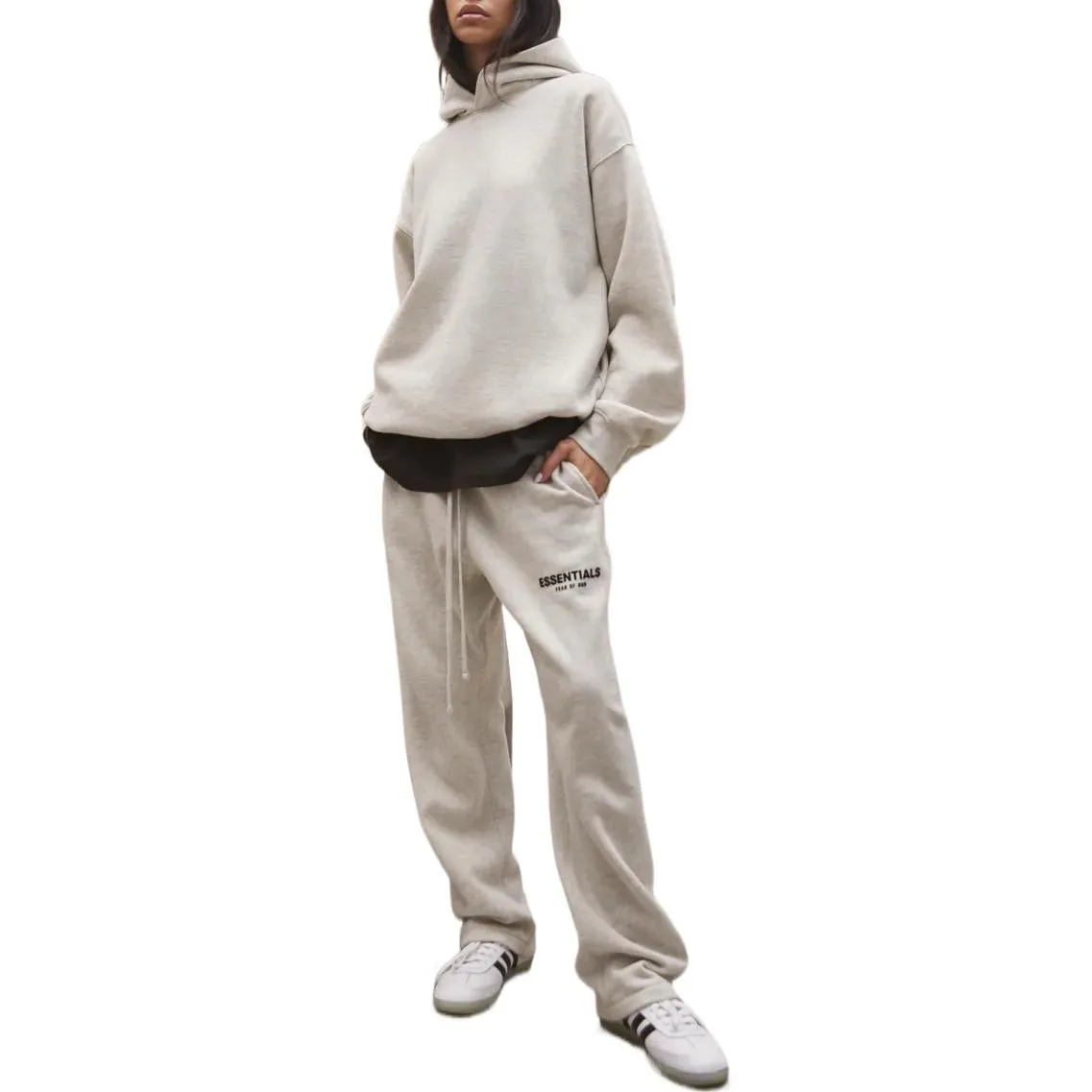 Fear of God Essentials SS22 Relaxed Hoodie 'Light Oatmeal' 192BT212112F sold by KicksCrew product image thumbnail 3