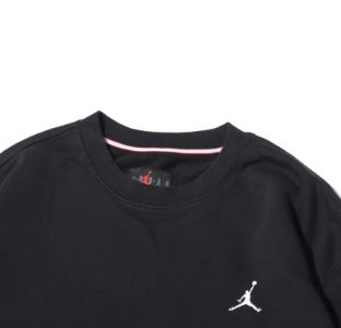 Jordan Essentials Fleece Crewneck Sweatshirt 'Black' FJ7777-010 sold by KicksCrew