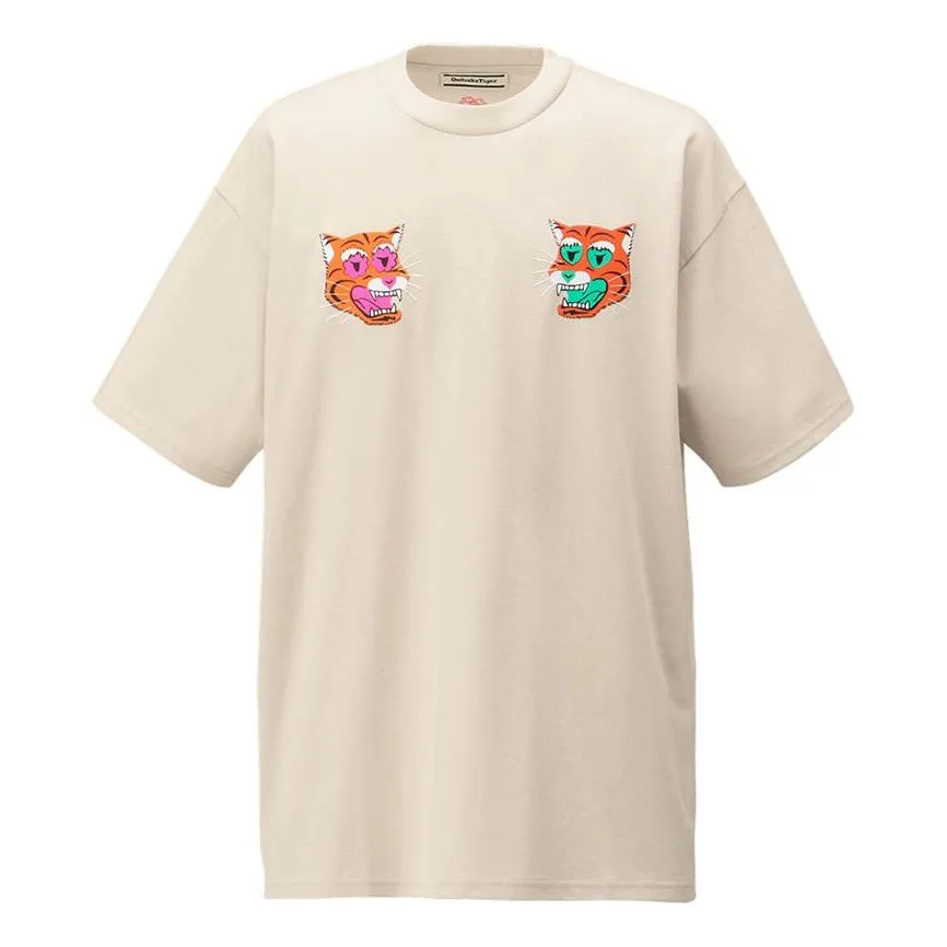 Onitsuka Tiger Graphic T-shirt 'Almond Milk' 2183B303-200 sold by KicksCrew