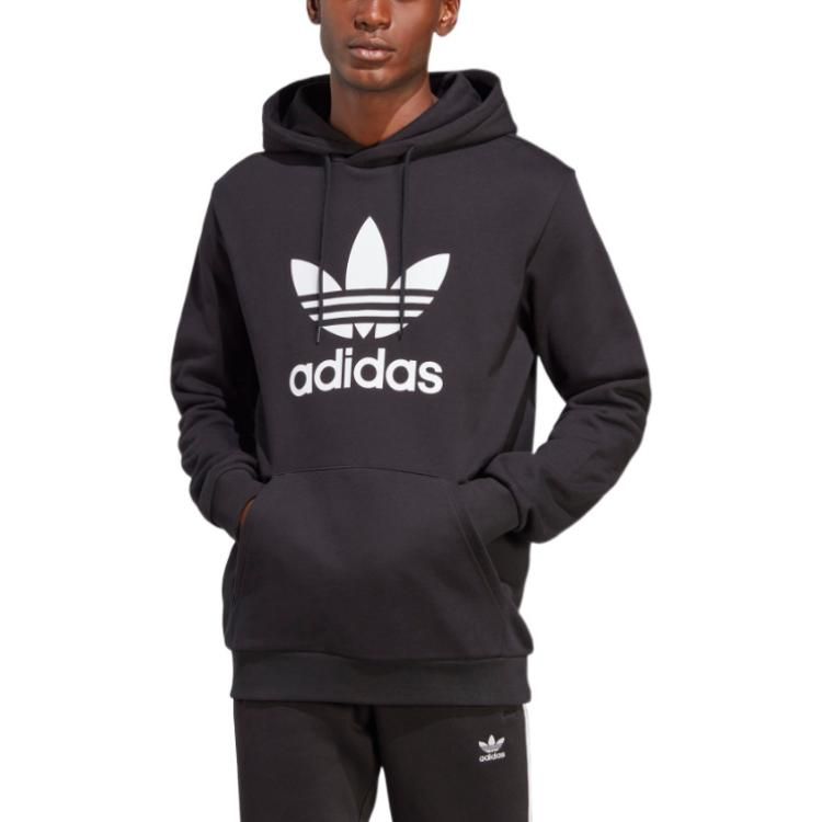 adidas originals Adicolor Classics Trefoil Hoodie 'Black' IA4883 sold by KicksCrew product image thumbnail 3