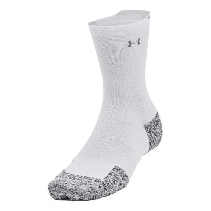 Under Armour ArmourDry Run Cushion Mid-Crew Socks 'White Grey' 1376076-100 sold by KicksCrew