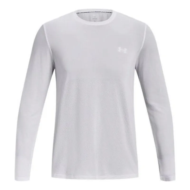 Under Armour Seamless Stride Long Sleeve 'White' 1375693-100 sold by KicksCrew