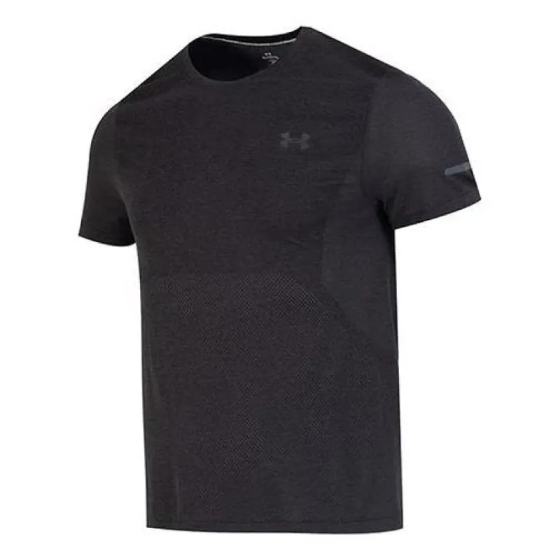 Under Armour Seamless Stride Short Sleeve 'Black' 1375692-001 sold by KicksCrew