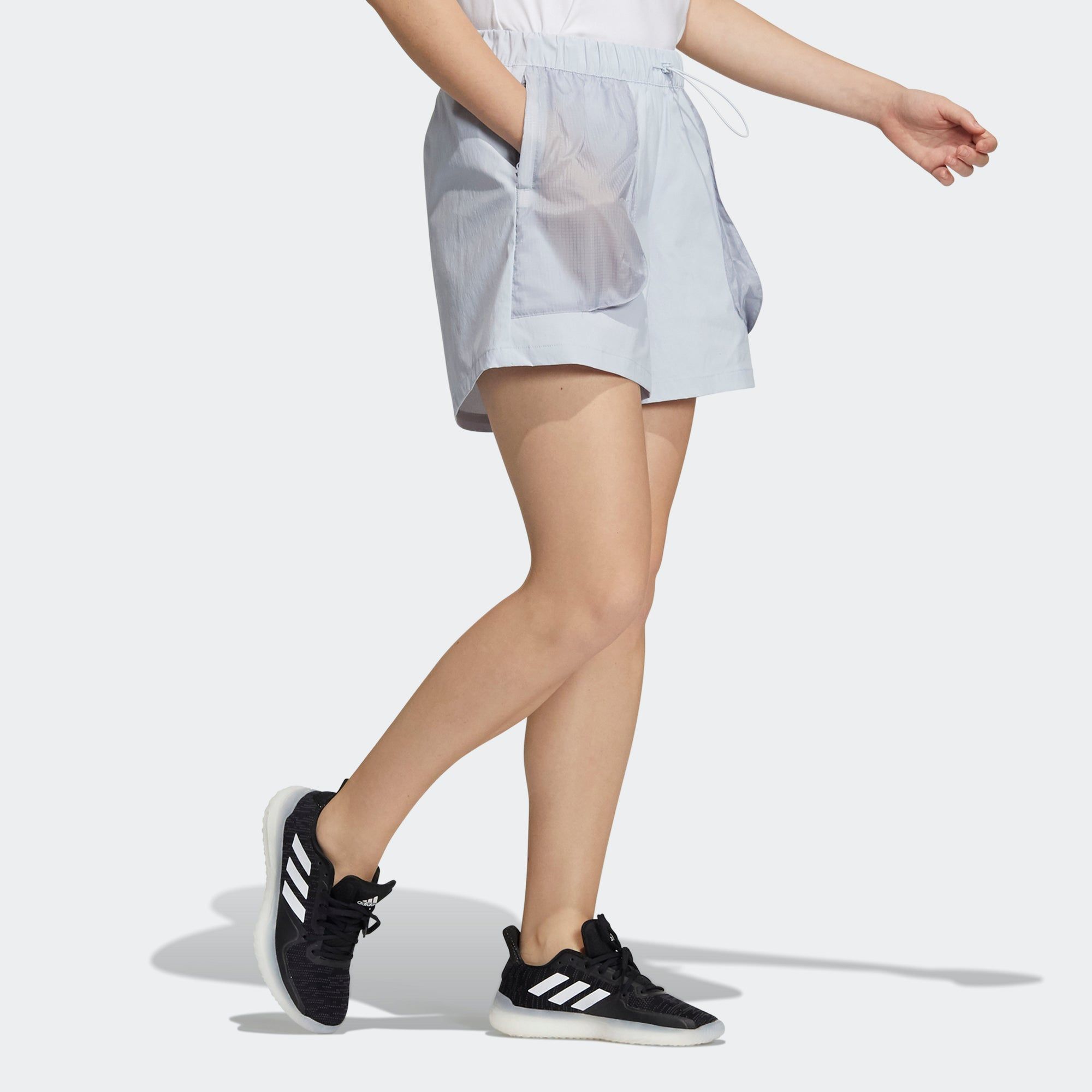 (WMNS) adidas Woven Shorts 'Blue' HA3632 sold by KicksCrew product image thumbnail 4