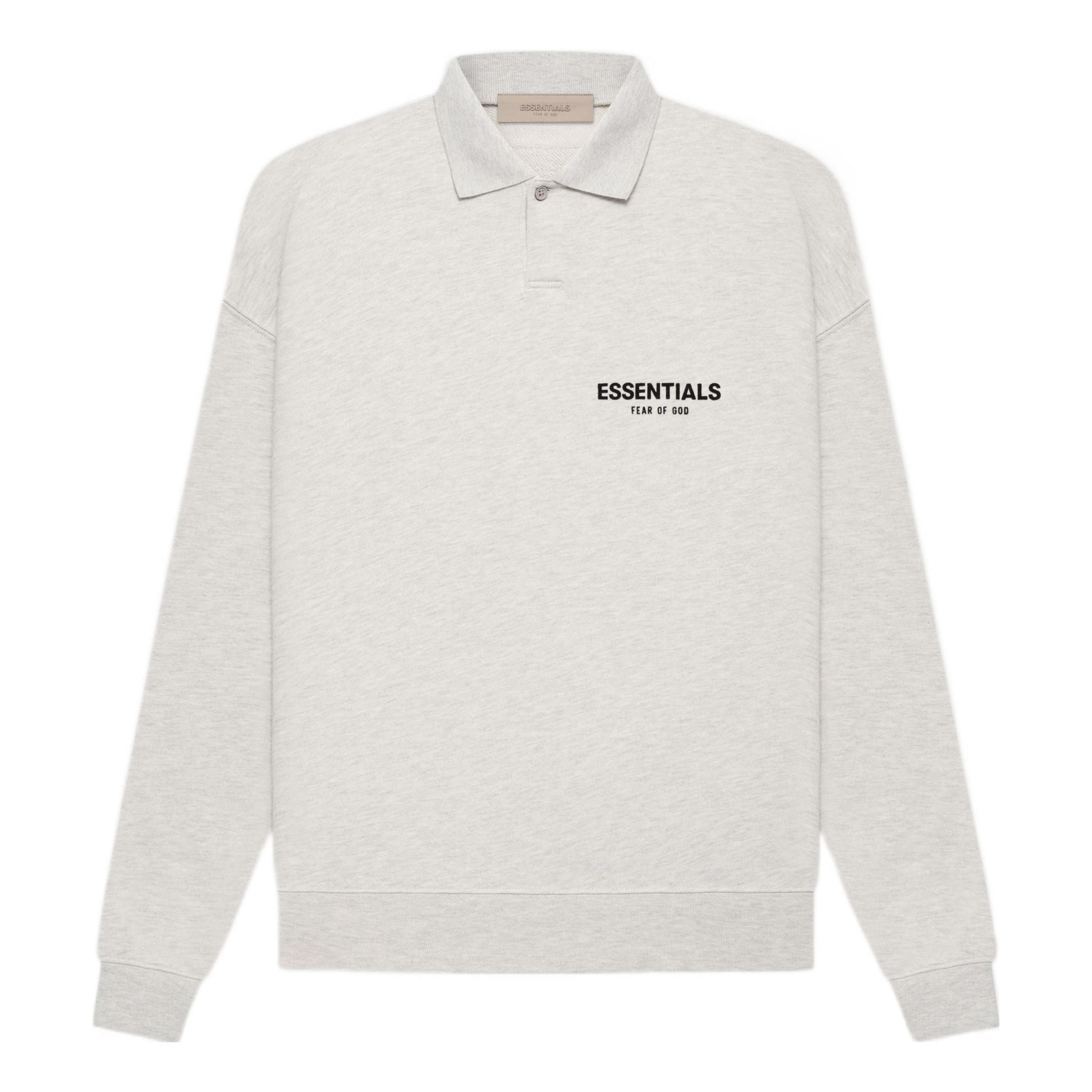 Fear of God Essentials SS22 Long Sleeve Polo Shirt 'Light Oatmeal' FOG-SS22-496 sold by KicksCrew