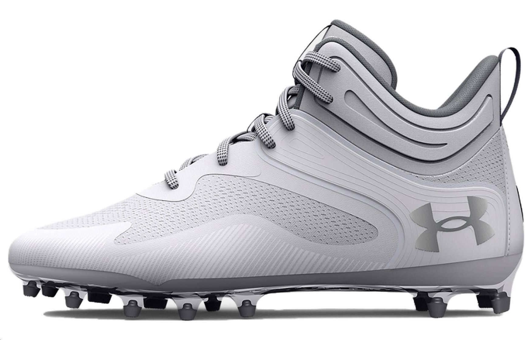 Under Armour HOVR Fade 2 Command MC Mid Lacrosse Cleats 'White Grey' 3026970-102 sold by KicksCrew product image thumbnail 2