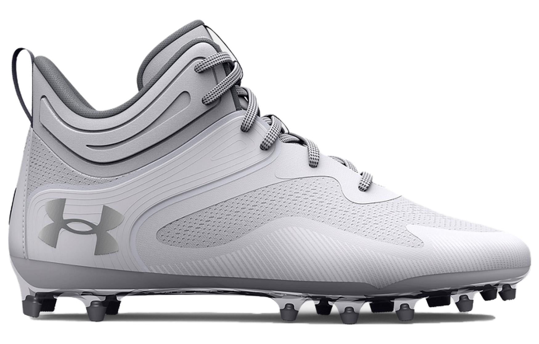 Under Armour HOVR Fade 2 Command MC Mid Lacrosse Cleats 'White Grey' 3026970-102 sold by KicksCrew product image thumbnail 3