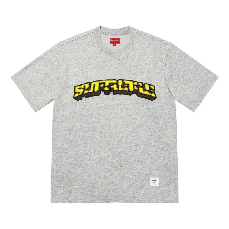 Supreme Block Arc S/S T-Shirt 'Grey Yellow' SUP-SS23-091 sold by KicksCrew