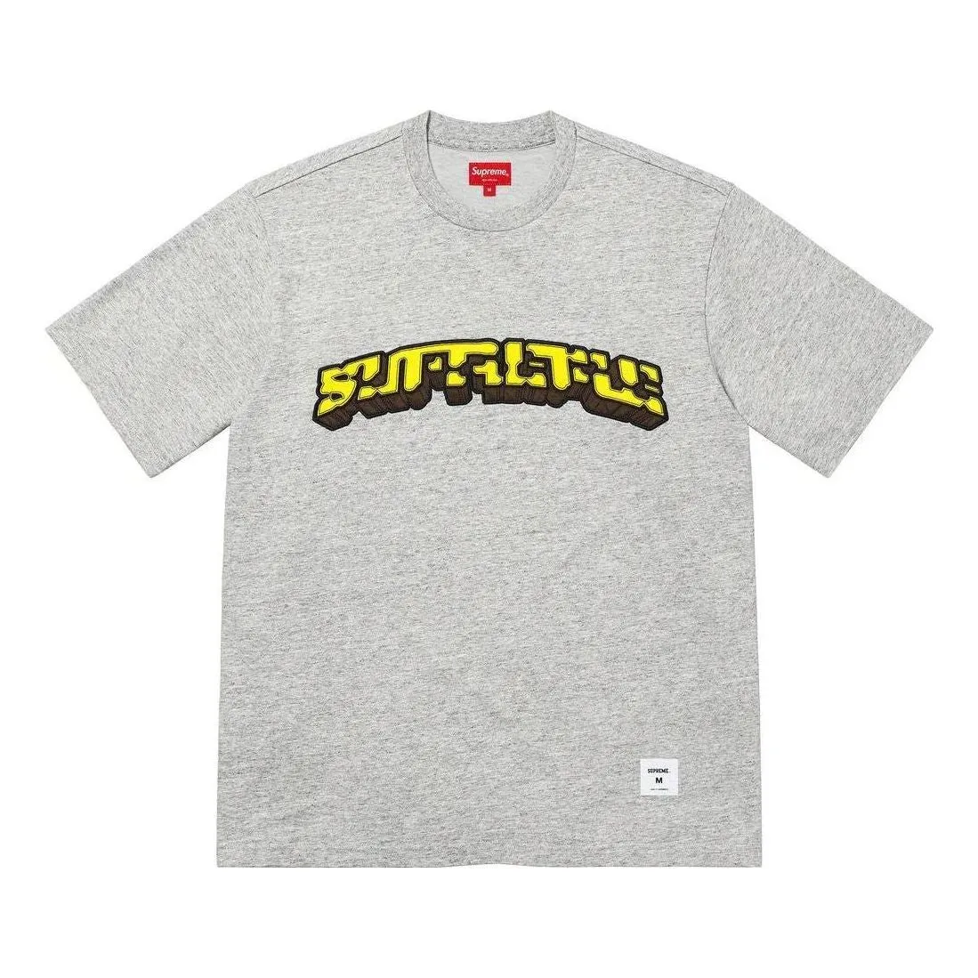 Supreme Block Arc S/S T-Shirt 'Grey Yellow' SUP-SS23-091 sold by KicksCrew