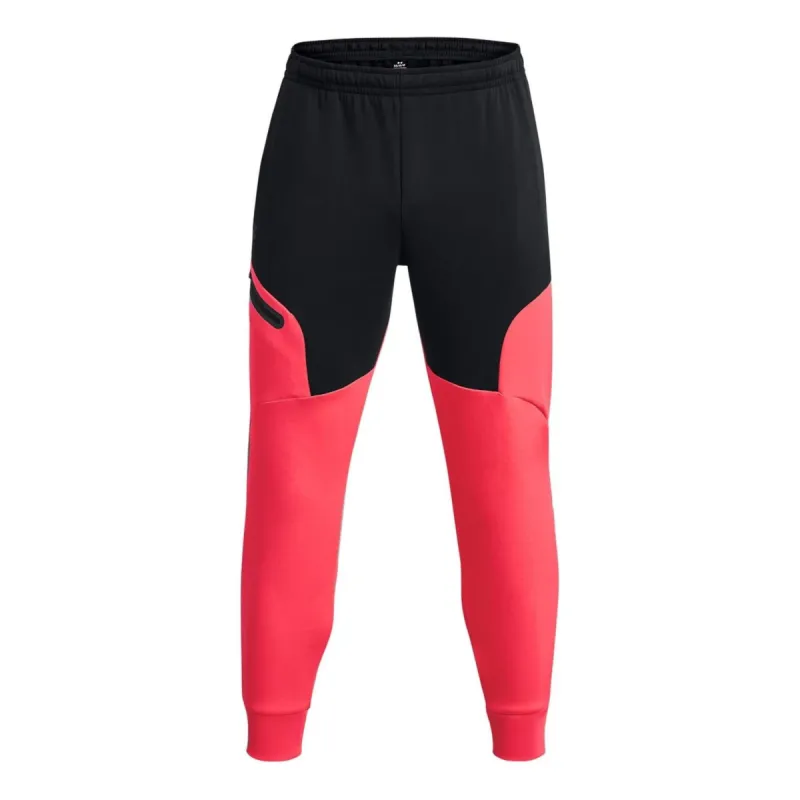 Under Armour Unstoppable Fleece Training Pants 'Black Red' 1379808-002 sold by KicksCrew