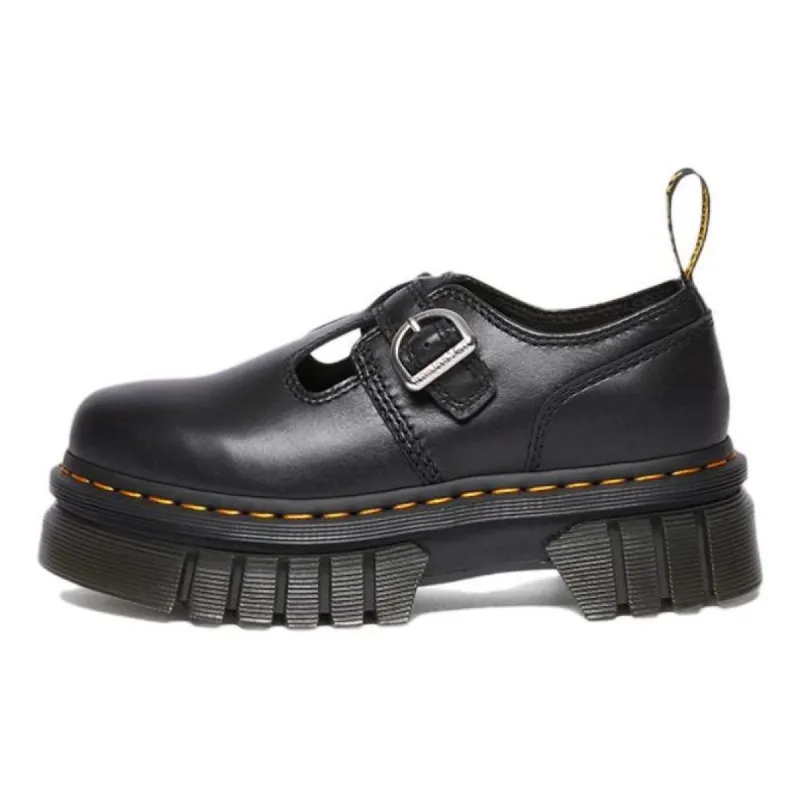(WMNS) Dr. Martens Audrick Nappa Lux Platform Mary Jane 'Black' 30685001 sold by KicksCrew