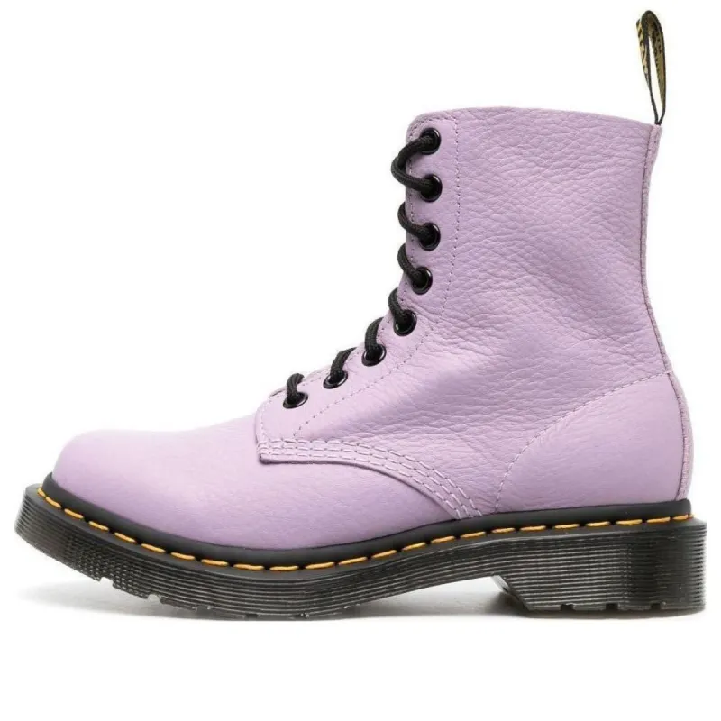 (WMNS) Dr. Martens 1460 Pascal Black Eyelet Lace Up Boots 'Lilac' 30689308 sold by KicksCrew