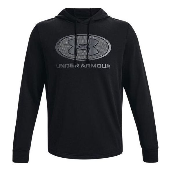 Under Armour Rival Terry Pullover Hoodie 'Black Grey' 1369470-001 sold by KicksCrew