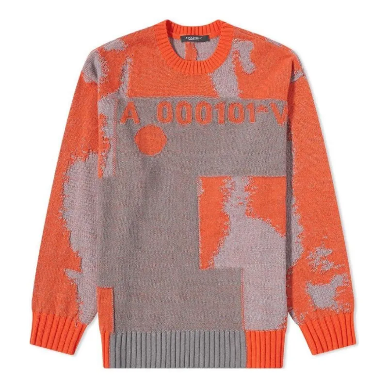 A-COLD-WALL* Erosion Oversized Crew Knit 'Volt Red' ACWMK077-RD sold by KicksCrew
