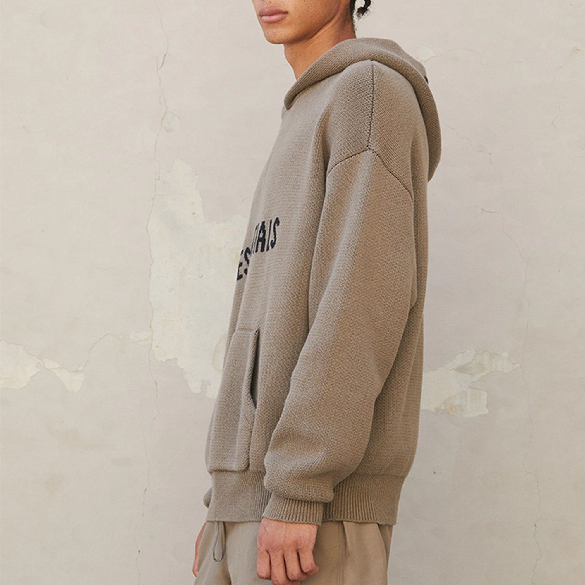 Fear of God Essentials FW21 Knit Pullover Logo Hoodie 'Harvest' FOG-FW21-014 sold by KicksCrew product image thumbnail 4