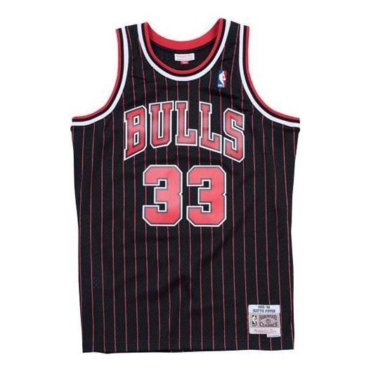 Mitchell & Ness NBA Chicago Bulls Swingman Jersey 'Scottie Pippen' SMJYGS18149-CBUBLCK95SPI sold by KicksCrew