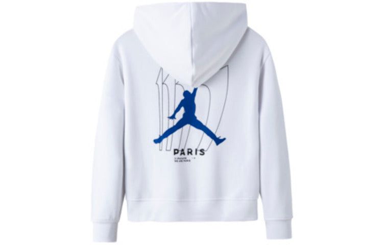 (GS) Air Jordan x Paris Saint-Germain Statement Fleece Pullover Hoodie 'White' JD2232032GS-001 sold by KicksCrew product image thumbnail 2