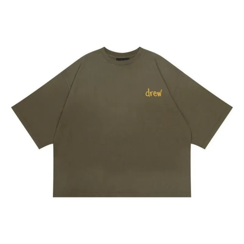 Drew House Scribble Boxy T-shirt 'Faded Olive' DR-FW22-008 sold by KicksCrew