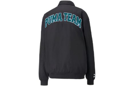 Puma Team Bomber Button Down Jacket 'Black' 539272-01 sold by KicksCrew