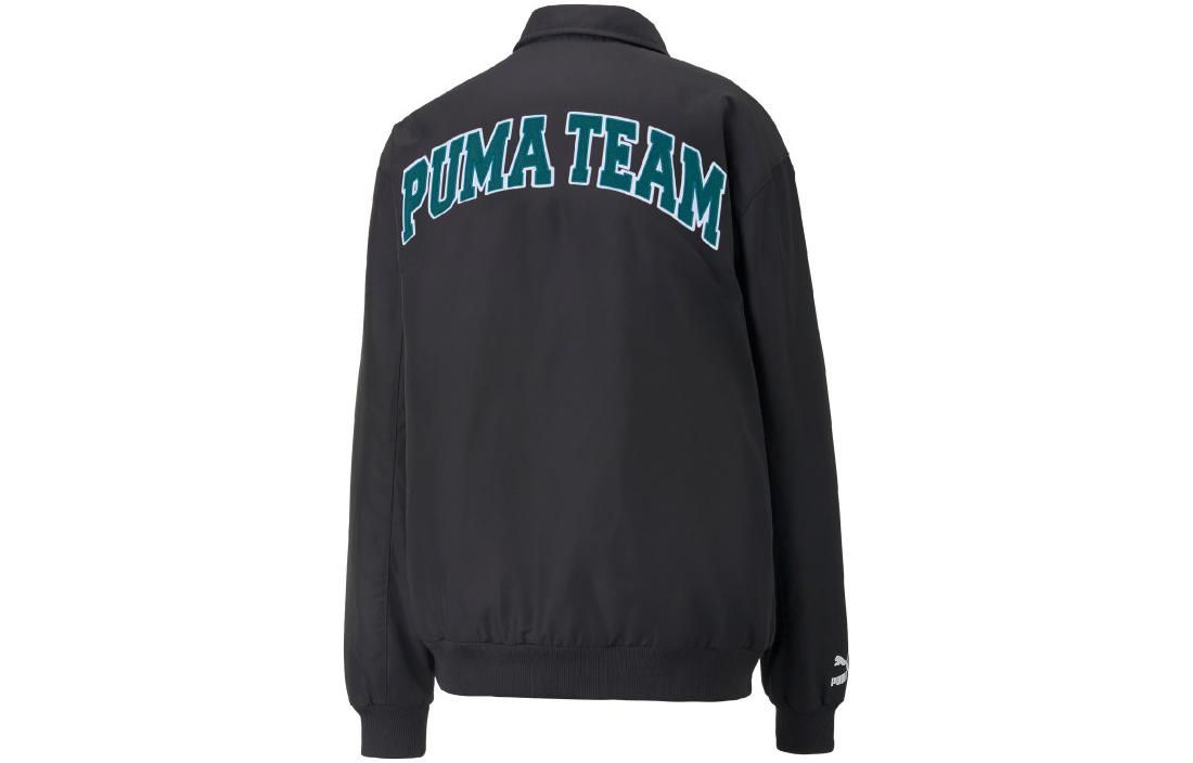 Puma Team Bomber Button Down Jacket 'Black' 539272-01 sold by KicksCrew product image thumbnail 2