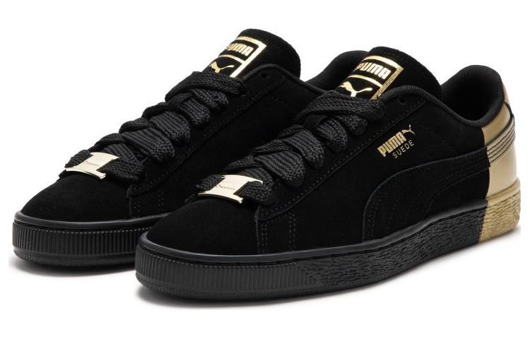 puma suede black gold