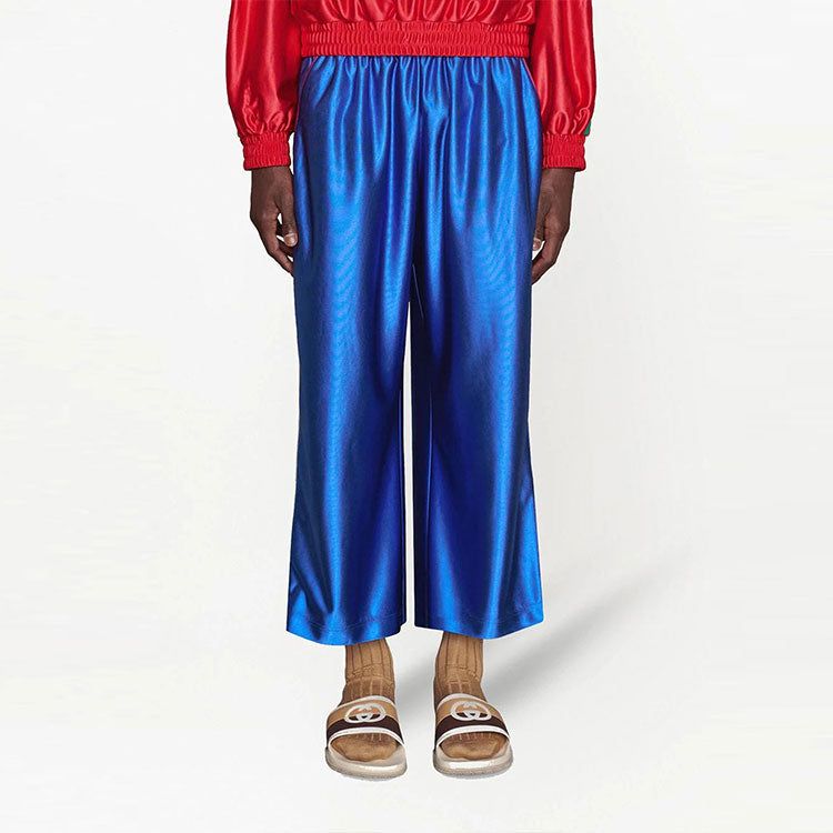 Gucci Shiny Jersey Pant With Web 'Royal Blue ' 654750-XJDI9-4364 sold by KicksCrew product image thumbnail 4