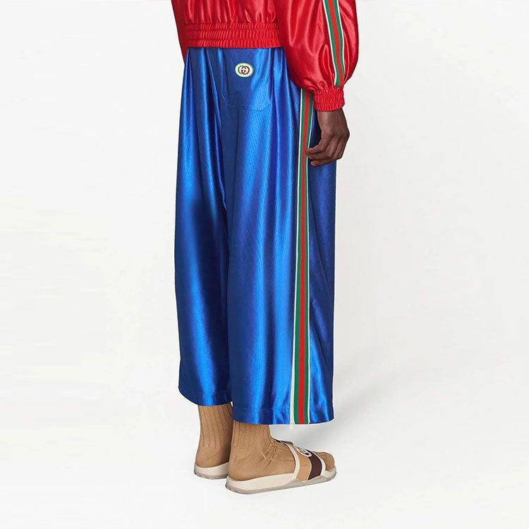 Gucci Shiny Jersey Pant With Web 'Royal Blue ' 654750-XJDI9-4364 sold by KicksCrew product image thumbnail 3