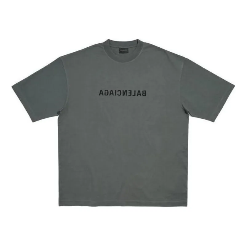 Balenciaga Mirror Balenciaga T-Shirt Medium Fit 'Grey' 612966TNVR21242 sold by KicksCrew