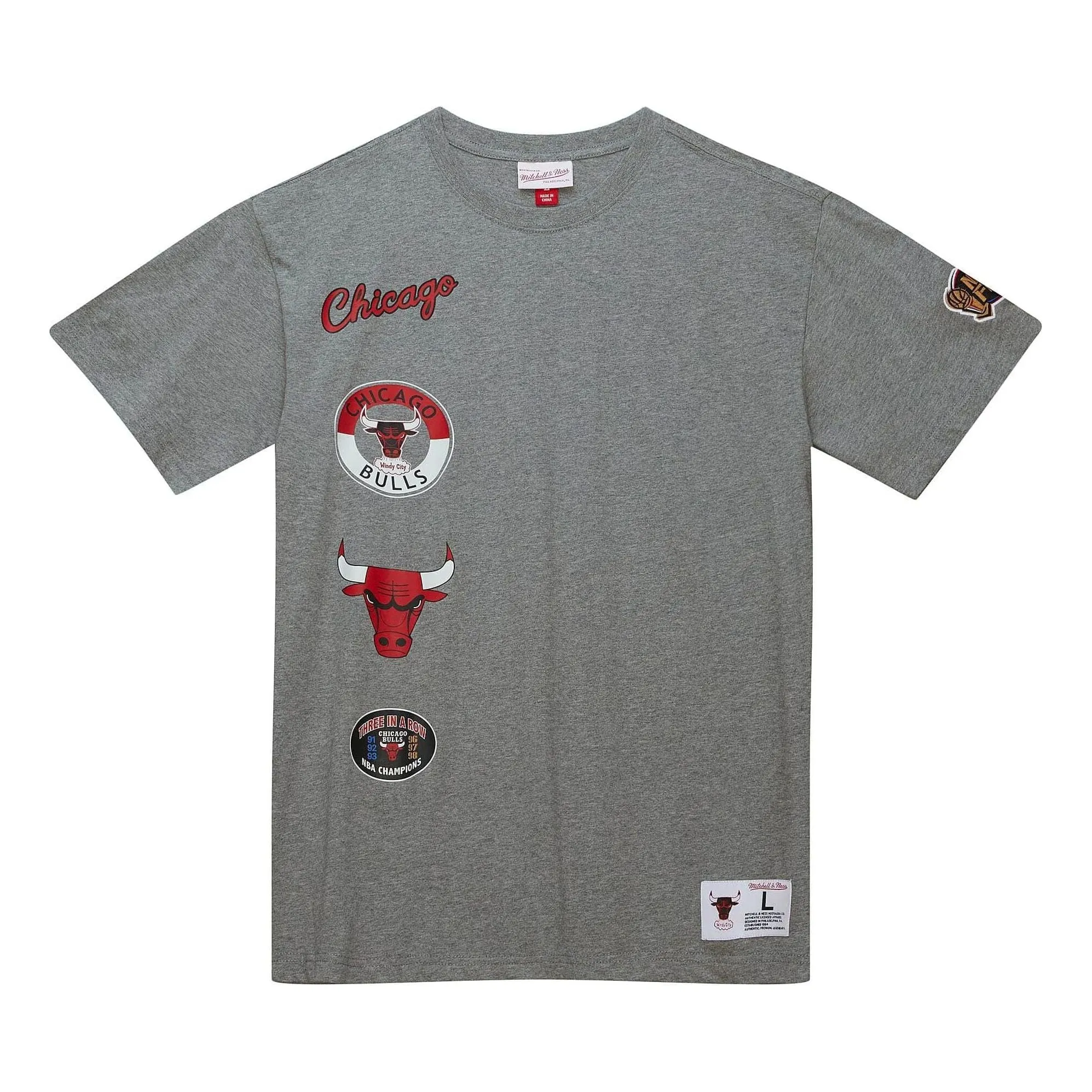 Mitchell & Ness x NBA City Collection T-shirt 'Chicago Bulls' TCRW4989-CBUYYPPPGYHT sold by KicksCrew