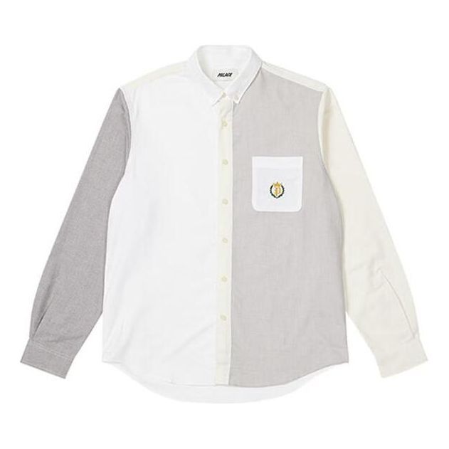 Palace Mixed Oxford Shirt 'White' P23SHT010 sold by KicksCrew