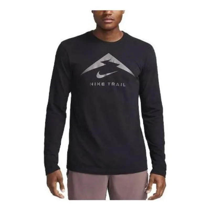 Nike Dri-FIT Trail Running Long Sleeve T-Shirt 'Black' FN0827-010 sold by KicksCrew